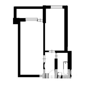 1-к квартира, вторичка, 42м2, 6/9 этаж
