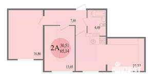 2-к квартира, вторичка, 65м2, 3/10 этаж