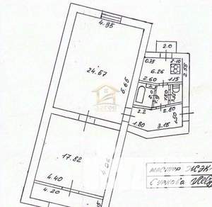 2-к квартира, вторичка, 67м2, 3/4 этаж