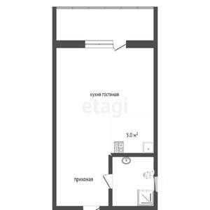 Студия квартира, вторичка, 16м2, 2/2 этаж