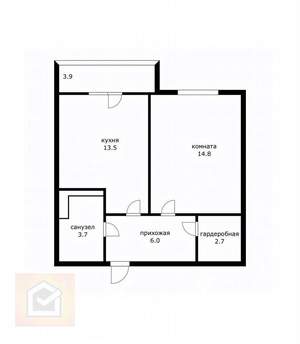 1-к квартира, вторичка, 44м2, 5/10 этаж