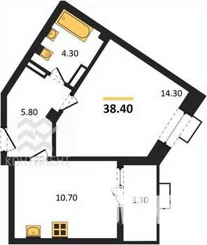 1-к квартира, вторичка, 38м2, 7/8 этаж