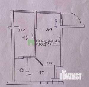 1-к квартира, вторичка, 49м2, 6/16 этаж