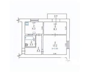 2-к квартира, вторичка, 37м2, 2/3 этаж