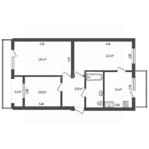 3-к квартира, вторичка, 70м2, 5/5 этаж