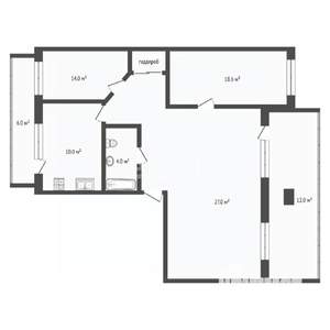 3-к квартира, вторичка, 85м2, 4/5 этаж