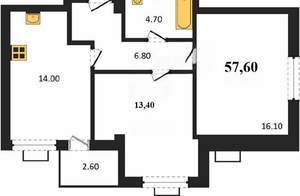 2-к квартира, вторичка, 58м2, 1/8 этаж