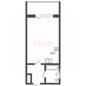 Студия квартира, вторичка, 44м2, 8/11 этаж