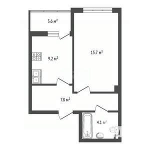 1-к квартира, вторичка, 41м2, 3/8 этаж