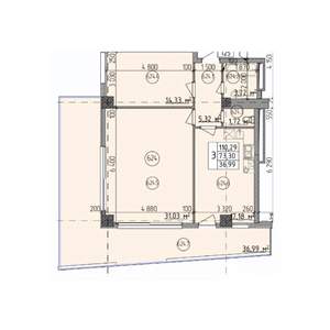 3-к квартира, строящийся дом, 110м2, 6/9 этаж