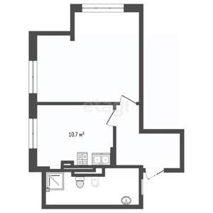 1-к квартира, вторичка, 41м2, 4/5 этаж