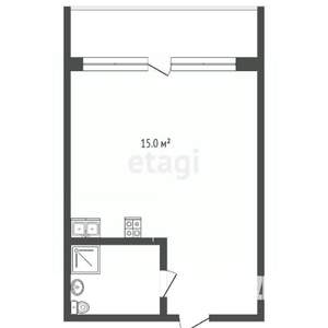 Студия квартира, вторичка, 36м2, 2/11 этаж
