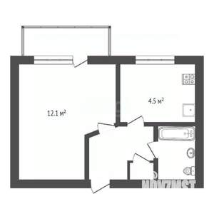 1-к квартира, вторичка, 22м2, 4/5 этаж