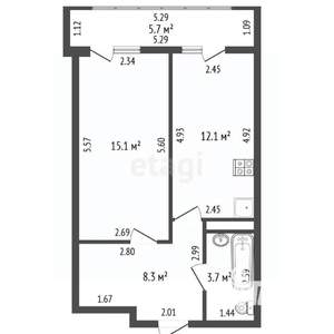 1-к квартира, вторичка, 39м2, 10/10 этаж