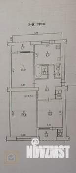 3-к квартира, вторичка, 78м2, 5/5 этаж