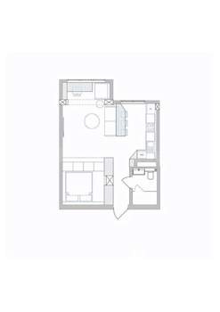 Студия квартира, вторичка, 45м2, 2/4 этаж