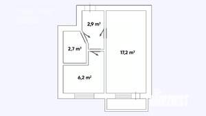 1-к квартира, вторичка, 30м2, 2/5 этаж