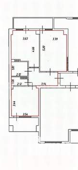 2-к квартира, вторичка, 72м2, 4/12 этаж