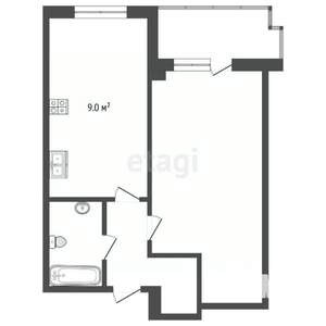 1-к квартира, вторичка, 35м2, 2/10 этаж