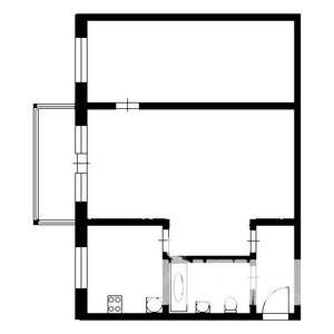 2-к квартира, вторичка, 44м2, 5/5 этаж