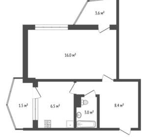 1-к квартира, вторичка, 37м2, 2/9 этаж