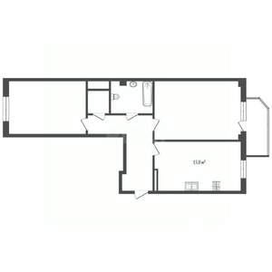 2-к квартира, вторичка, 57м2, 5/10 этаж