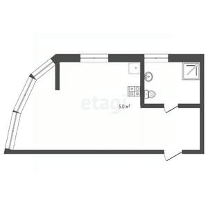 Студия квартира, вторичка, 52м2, 4/4 этаж