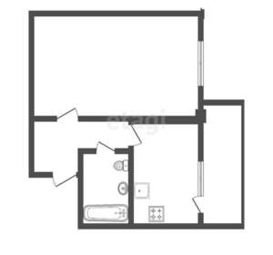 1-к квартира, вторичка, 32м2, 1/6 этаж