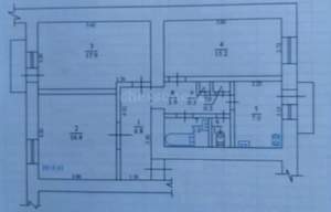 3-к квартира, вторичка, 73м2, 3/3 этаж