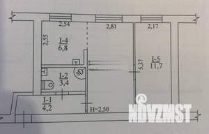 2-к квартира, вторичка, 45м2, 2/3 этаж