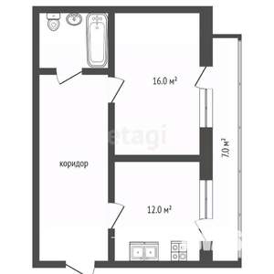 1-к квартира, вторичка, 40м2, 5/5 этаж