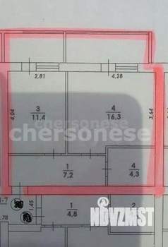 1-к квартира, вторичка, 50м2, 6/6 этаж