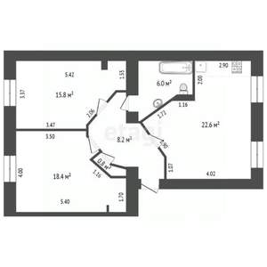 3-к квартира, вторичка, 74м2, 1/3 этаж
