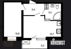 1-к квартира, вторичка, 47м2, 6/9 этаж