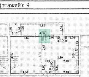 3-к квартира, вторичка, 60м2, 9/10 этаж
