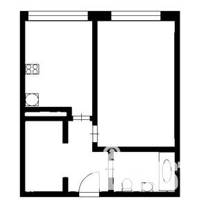 1-к квартира, вторичка, 44м2, 6/10 этаж