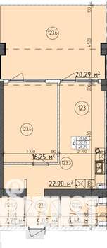 2-к квартира, строящийся дом, 79м2, 1/9 этаж