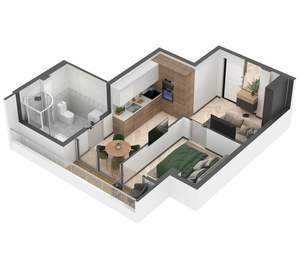 1-к квартира, вторичка, 38м2, 6/7 этаж