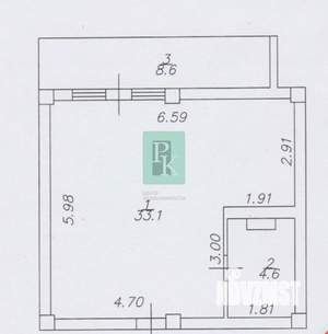 1-к квартира, вторичка, 46м2, 11/11 этаж