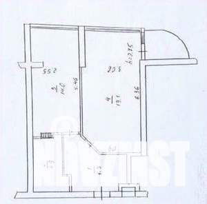 1-к квартира, вторичка, 46м2, 6/16 этаж