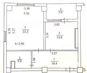 1-к квартира, вторичка, 53м2, 9/10 этаж