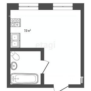 Студия квартира, вторичка, 26м2, 1/8 этаж
