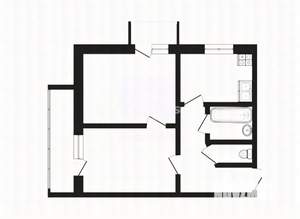 2-к квартира, вторичка, 44м2, 4/5 этаж