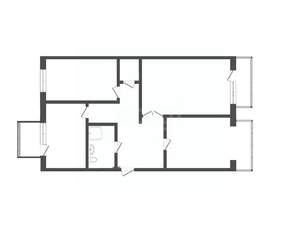 3-к квартира, вторичка, 69м2, 4/5 этаж