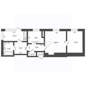 3-к квартира, вторичка, 85м2, 1/1 этаж