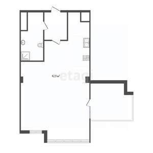 2-к квартира, вторичка, 43м2, 6/9 этаж