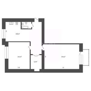 2-к квартира, вторичка, 58м2, 2/3 этаж