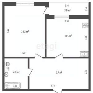 1-к квартира, вторичка, 36м2, 6/11 этаж
