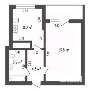 1-к квартира, вторичка, 31м2, 1/10 этаж