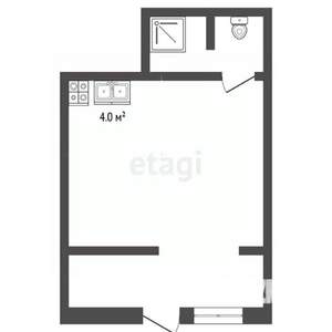 Студия квартира, вторичка, 19м2, 1/1 этаж